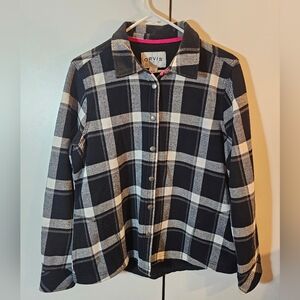 Orvis Black and White Plaid Shirt